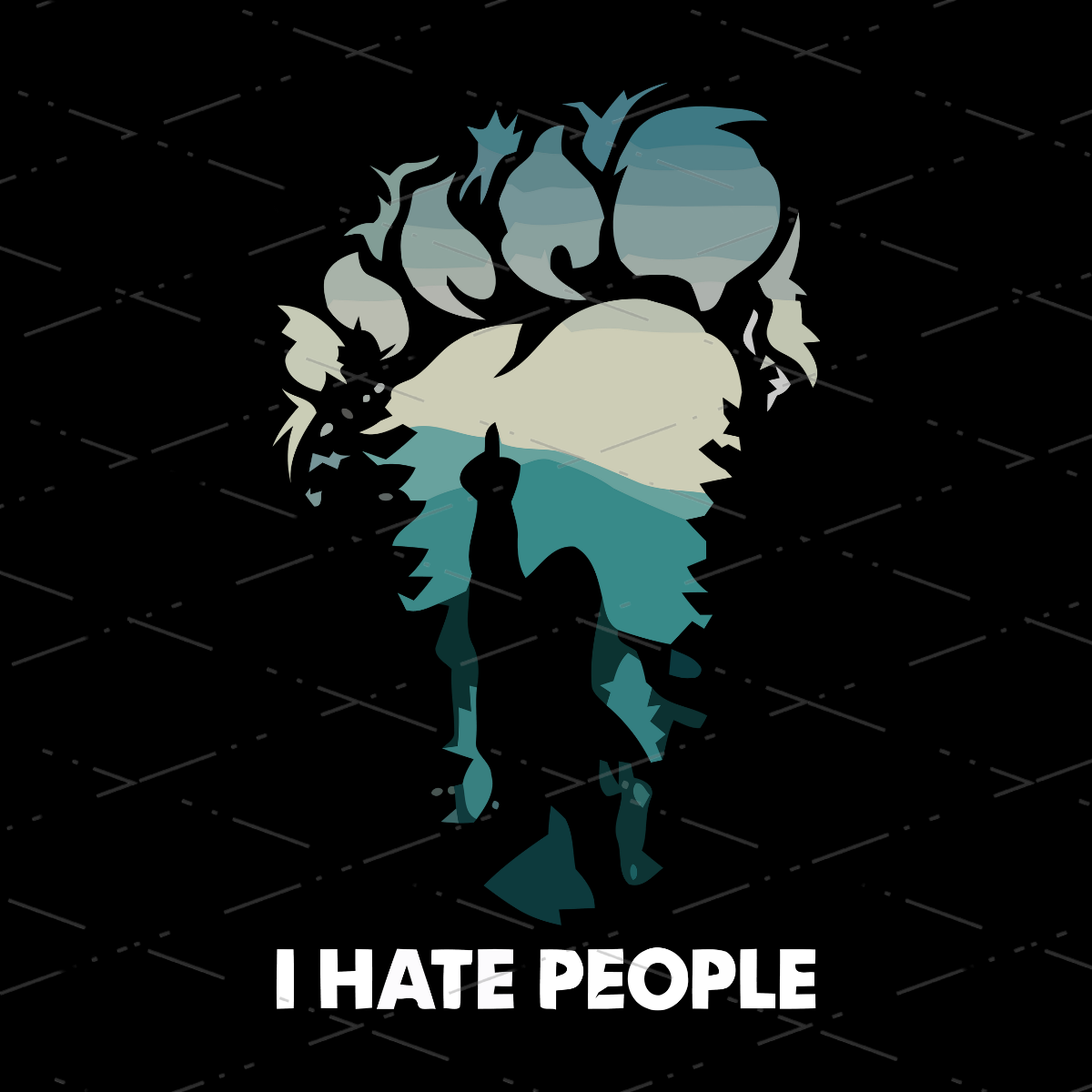 Bigfoot Middle Finger I Hate People For Bigfoot Sasquatch Lovers Sasquatch For Camping Hiking PNG file Sublimation Designs