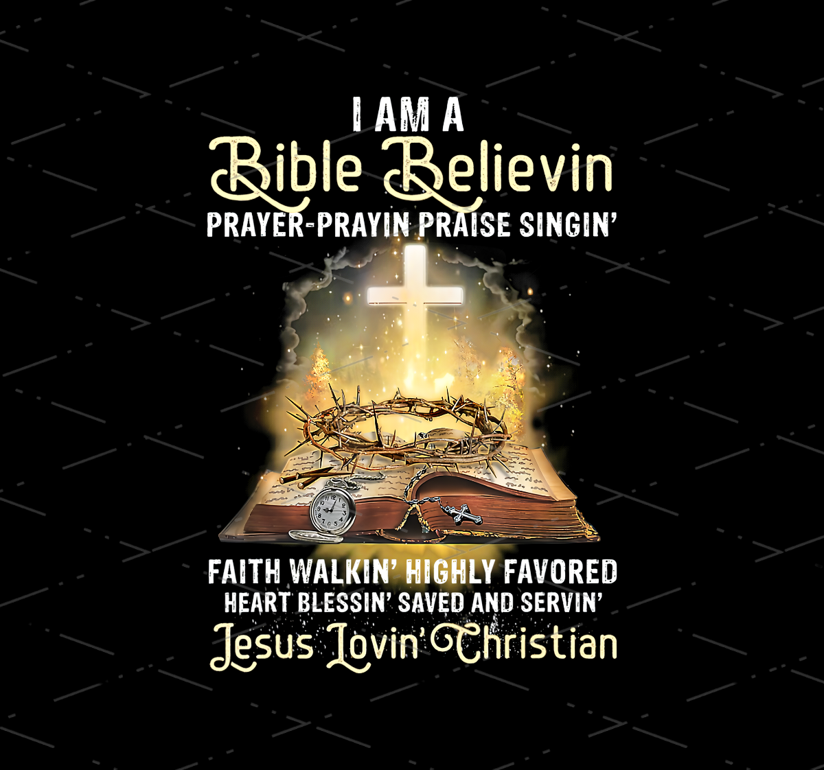 Christian Bible Believer sublimation design
