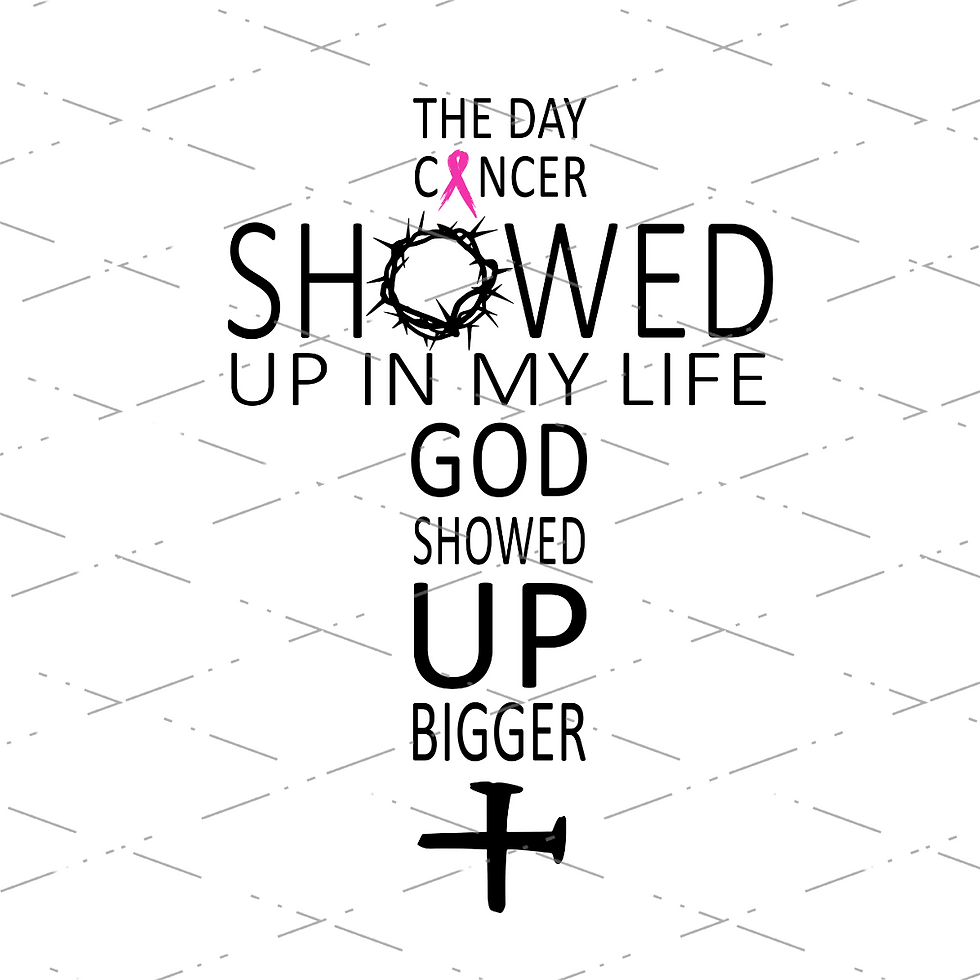 Breast Cancer, The Day Cancer Showed Up In My Life God Showed Up Bigger Cancer Awareness Pink Ribbon PNG, Sublimation Design