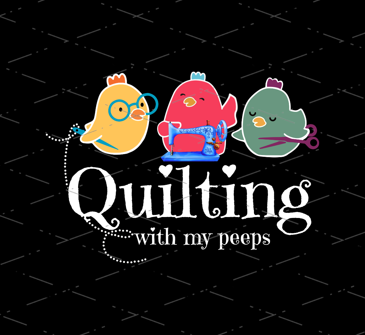 Quilting Job, Quilting With My Peeps Retired Woman sublimation