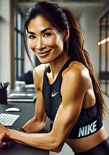 DALL·E 2025-07-28 18.06.19 - A 45-year-old Asian woman with an athletic body type, Asian s