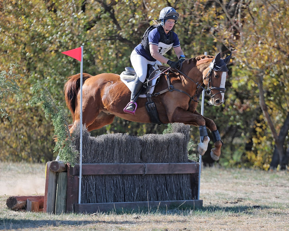 ABOVE: Lauren Gretgrix and Nawarrah Park Landslide riding for the Bendigo and District Family Equestrian Group placed sixth in level three division B. Picture: DEREK O’LEARY