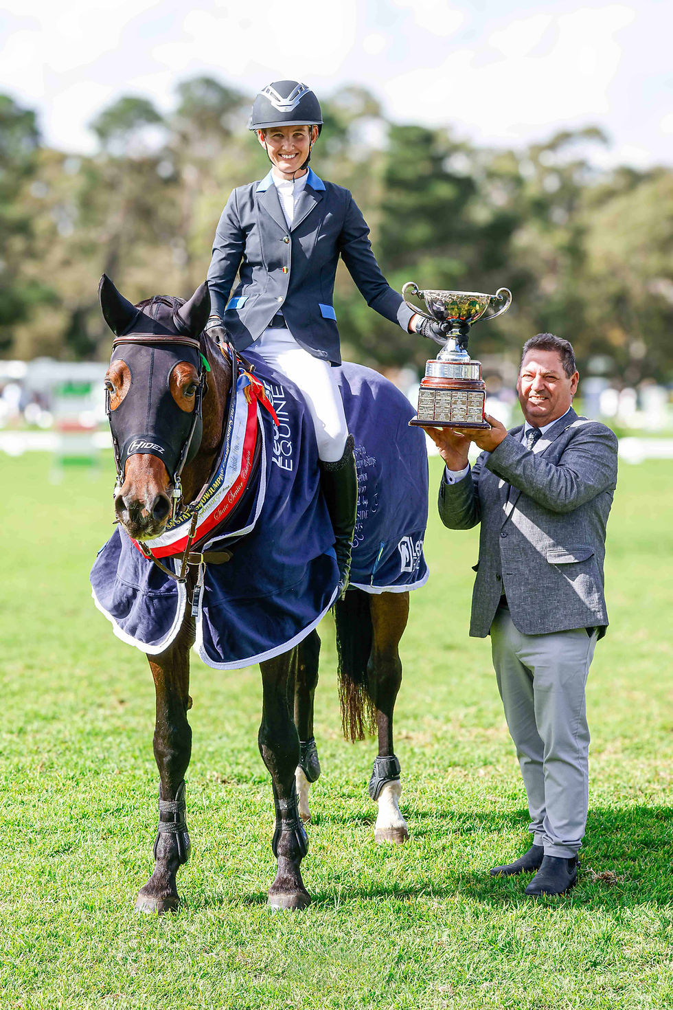ABOVE: The Equestrian South Australia senior show jumping champion for 2026 Nicole Manuel and Tulara Cascadel. Picture: TY MANNING