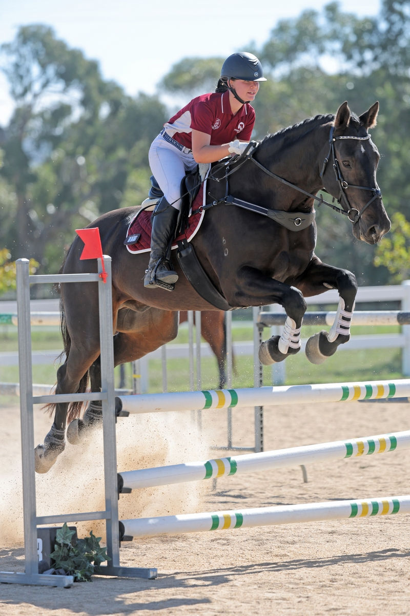 ABOVE: Jordan Sharp and Caradoc Ego Z of Seville Pony Club placed second in the pony club grade two section. Picture: DEREK O’LEARY