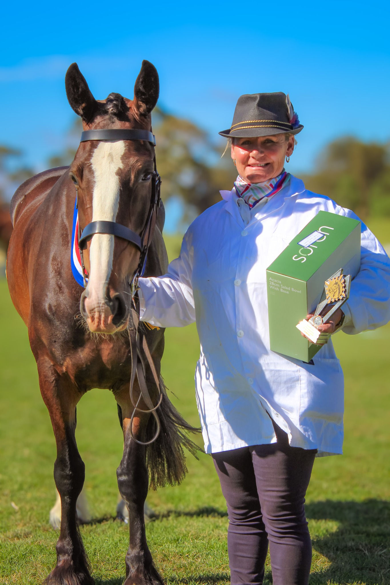Jo Parke and champion part-bred Clydesdale Tap Wicht Toby