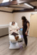 client getting laser hair removal at sorella aesthetics