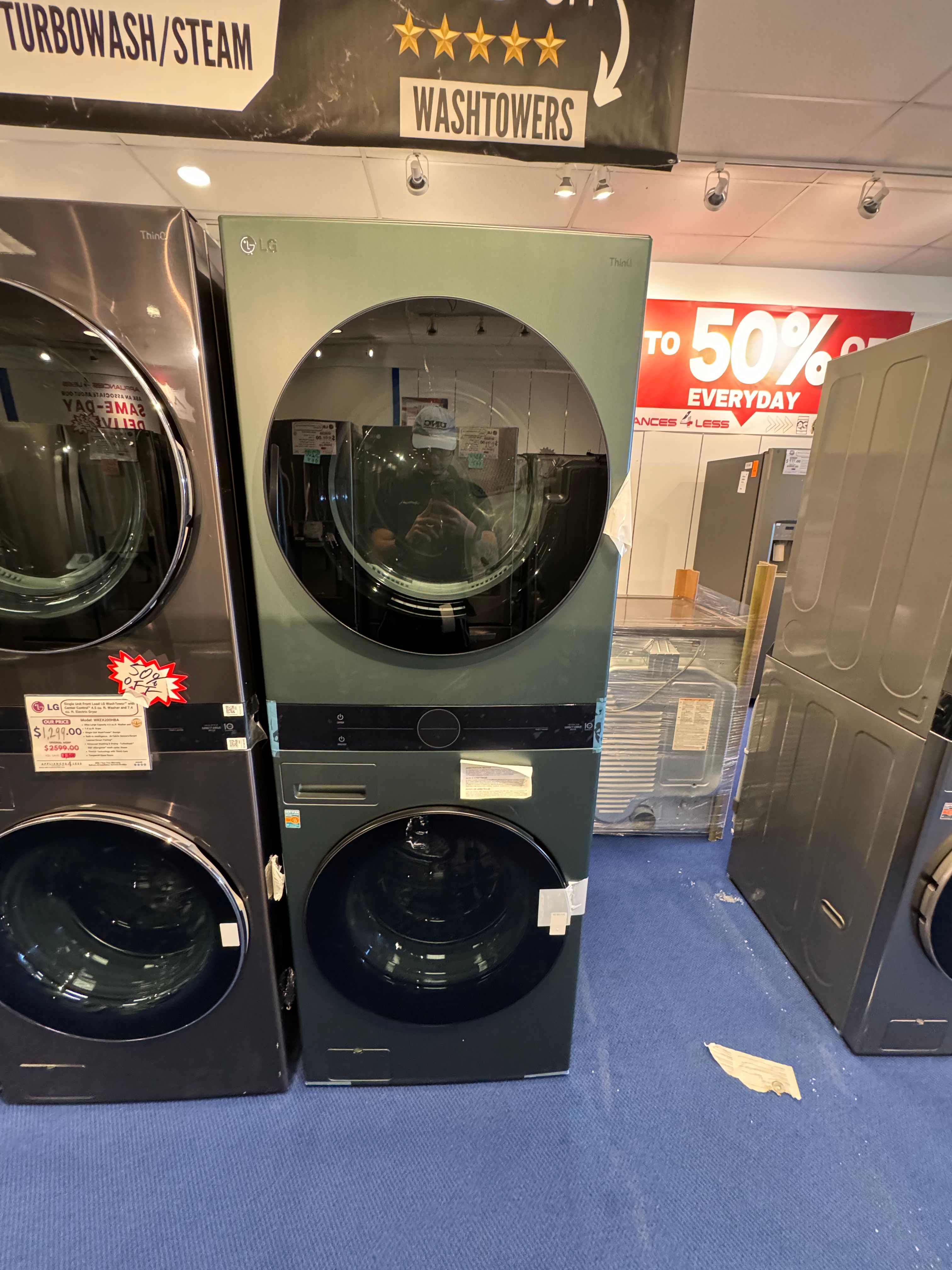 Single Unit Front Load LG WashTower™ Center Control™ 4.5 cu. ft. Washer+ Dryer