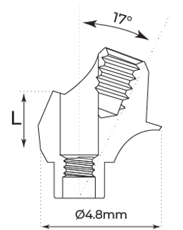 ANGLED MULTI-UNIT ONE PIECE 17° - Conical Connection (NP)