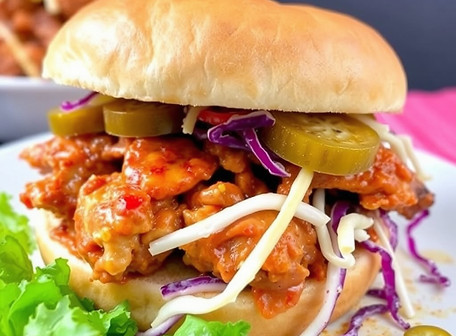 BBQ chicken sandwich with slaw and pickles.jpg