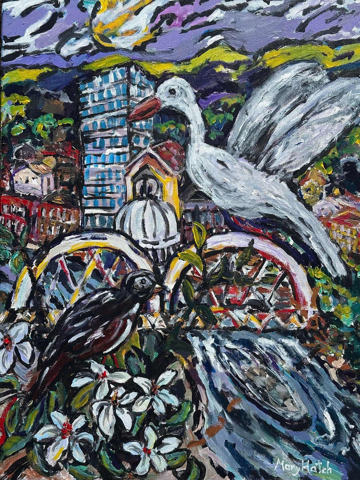 Egret in the City
