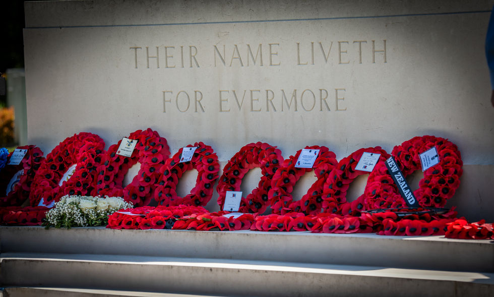 Memorial wreaths: "Their name liveth for evermore"
