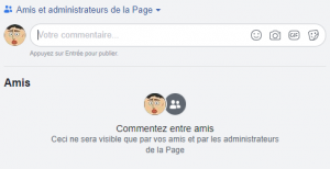 Private comments on Facebook