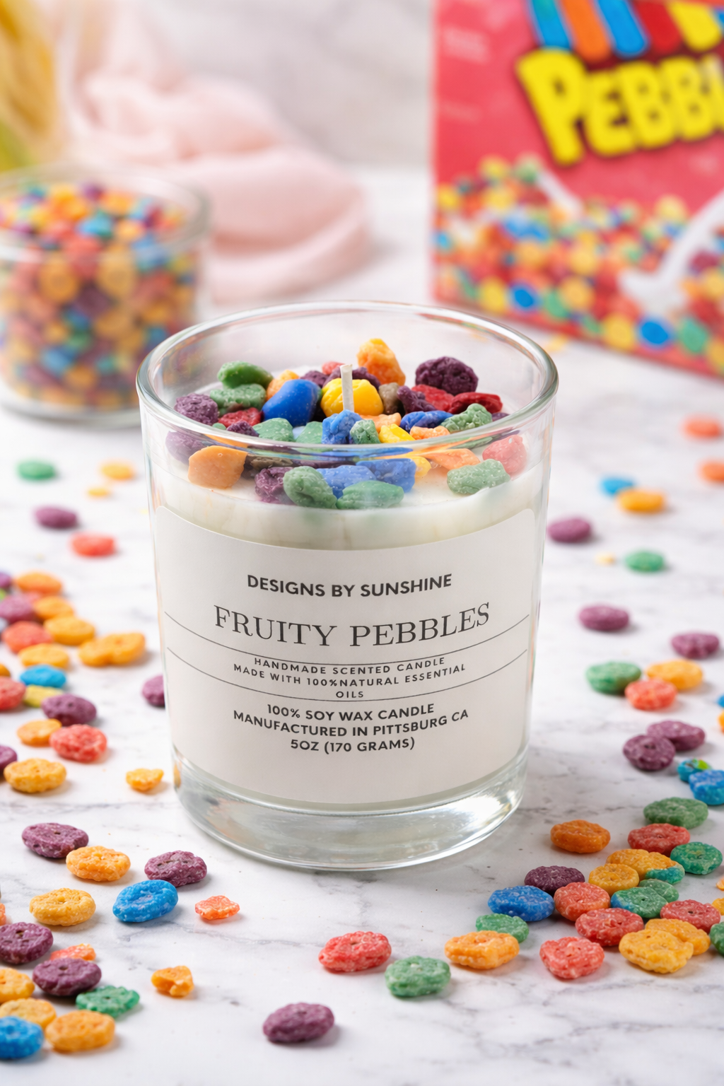 Fruity Pebbles Cereal Candle