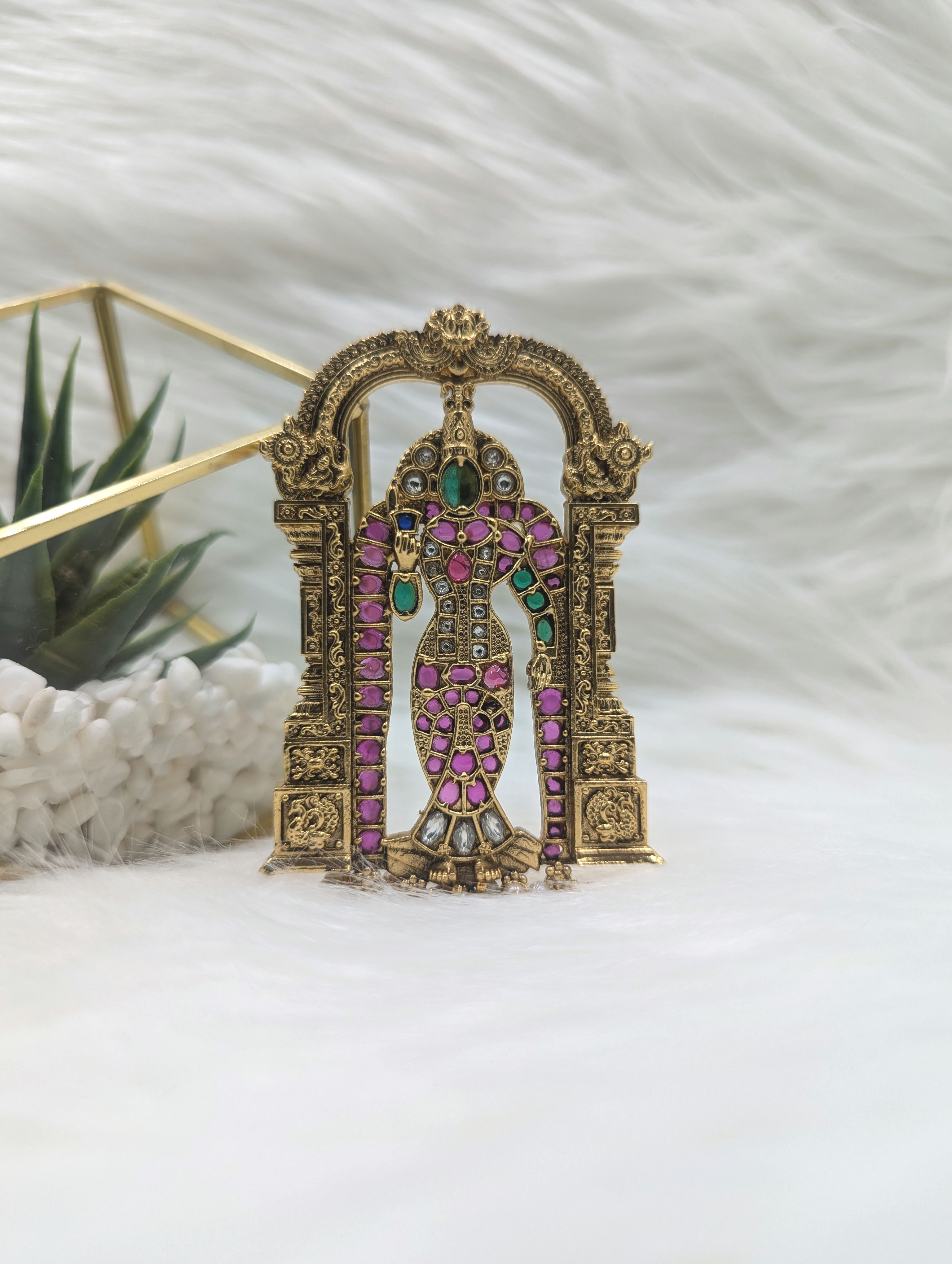 Madurai Meenatchi Pendent - Jhumkas (Optional)