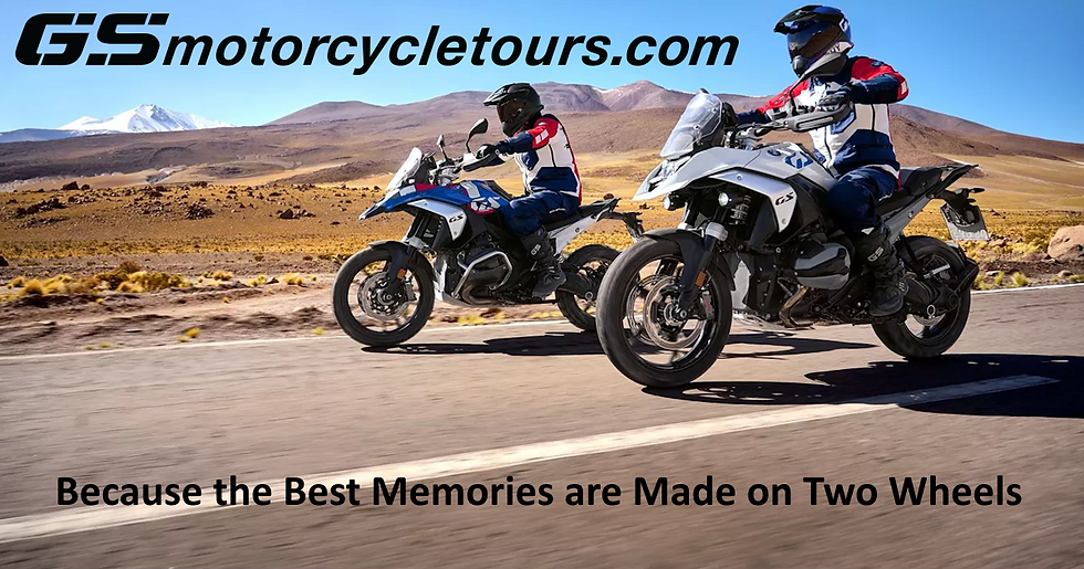 Enjoying the pleasure of riding with GS Motorcycle Tours