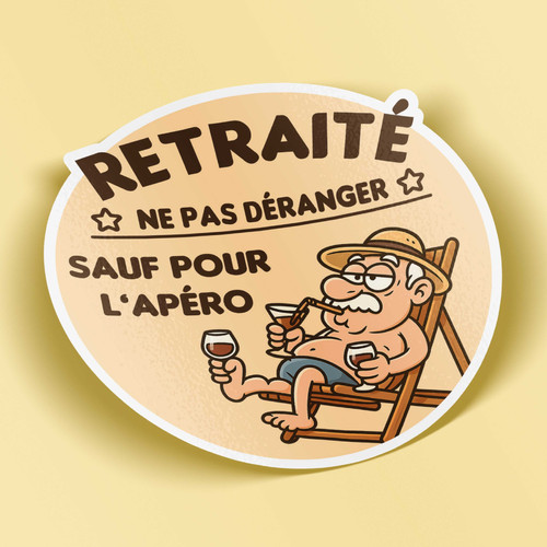 Sticker/Autocollant - Disque Retraite - Humour - Détente - Idée Cadeau ...