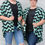 Thumbnail: Black and Teal Chevron Kimono