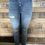 Thumbnail: Blue Hollow Out Button Fly Distressed Jeans