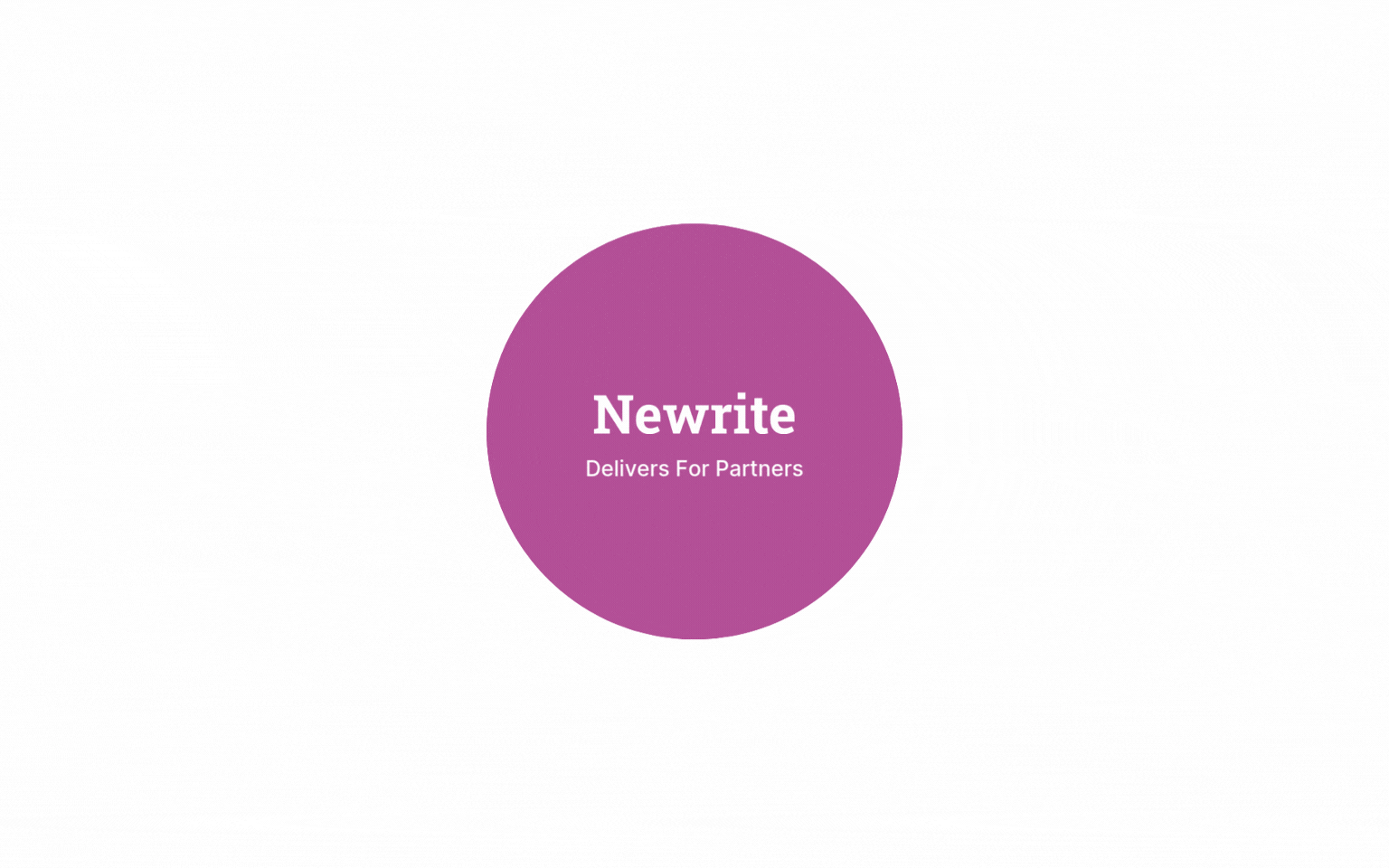 Diagram showing Newrite at the center, connecting to partner marketing assets like Retail Promotions, Sales Kits, and Agency Collaborations to represent Newrite as a solution for partner and channel marketing team.