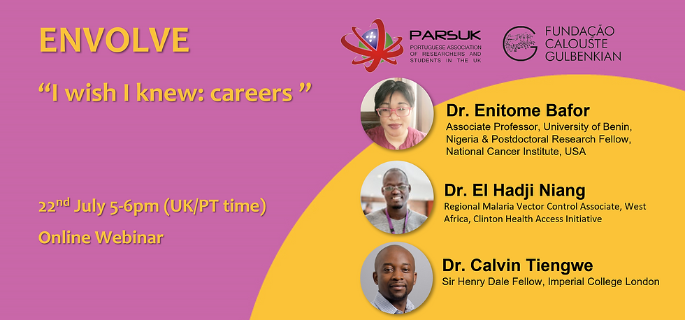 ENVOLVE training webinar - I wish I knew: careers