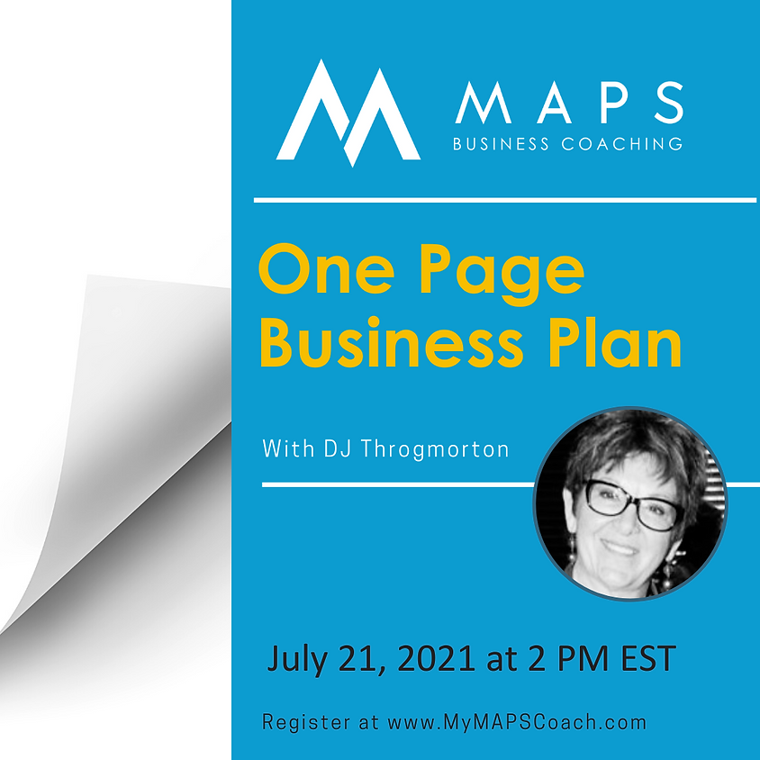 Creating Your One Page Business Plan