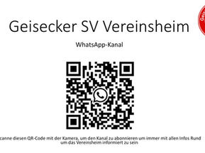 Jetzt neu: Unser WhatsApp-Kanal fürs Geisecker SV Vereinsheim – Sei dabei! 🔴⚪