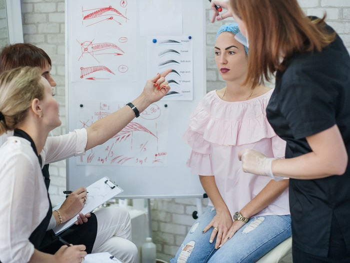 Showing students techniques
