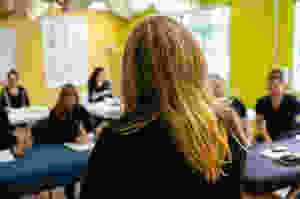 Massage Therapy Class at a massage school in Baltimore