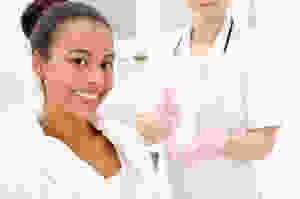 Esthetician Applying Client Makeup