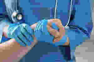 Medical Assistant with Gloves