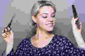 Woman with Hair Tools