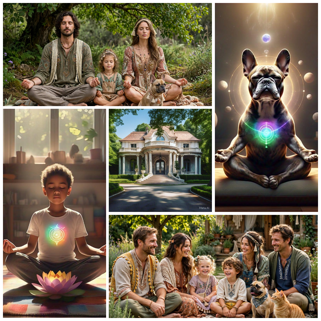 Chakra Aura Home Remote Session Add Additional Person Child Pet Home Collage