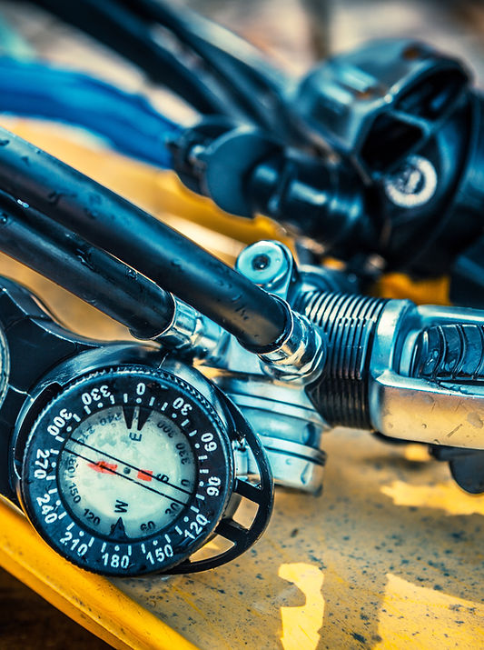 PADI scuba regulators and gear at Manta Divers Cancun