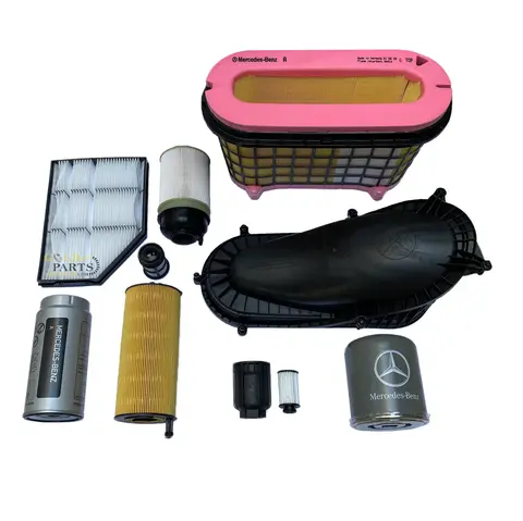 סט פילטרים למשאית מרצדס – אוויר, שמן, סולר, אוריאה, מזגן, מייבש ומפריד