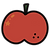 a red apple with stars