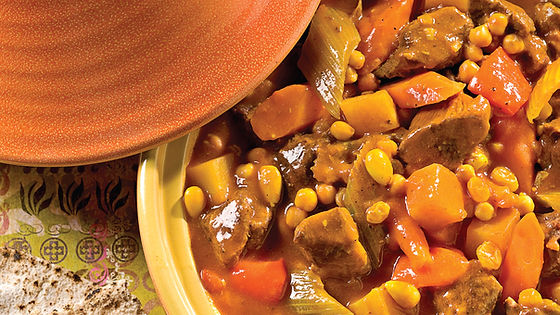 Tajine d'agneau et kefta + semoule