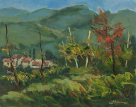 Galbusera Nera-aspettando l'autunno(2011) - olio su tela - cm. 40x50.JPG