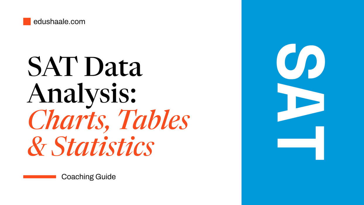 SAT Data Analysis guide covering charts, tables, and statistics.