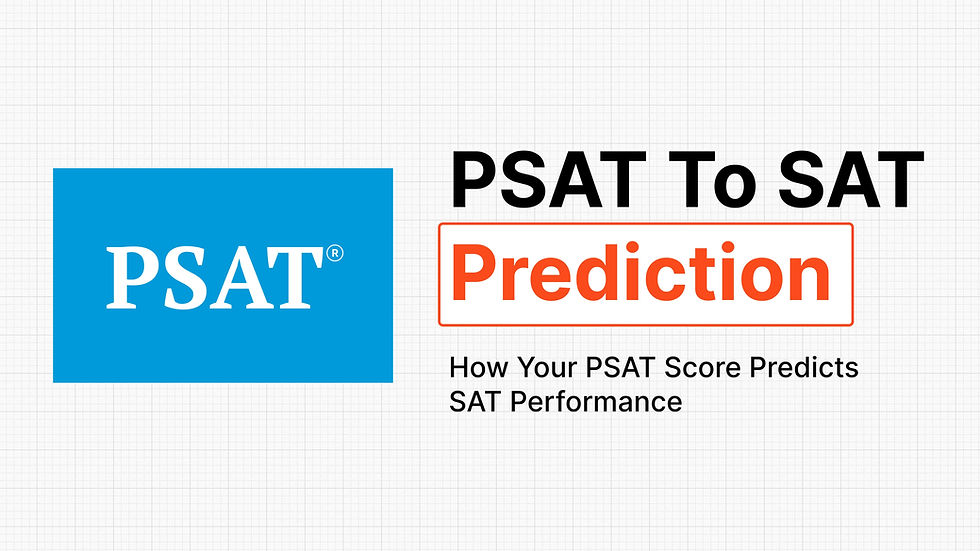 PSAT to SAT score prediction guide explaining how PSAT scores predict SAT performance