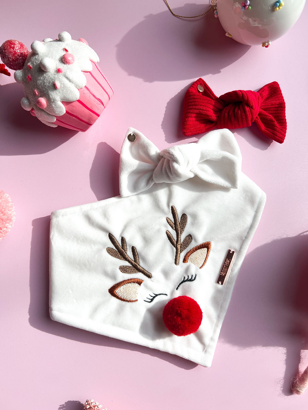 White Velvet Knot Bow
