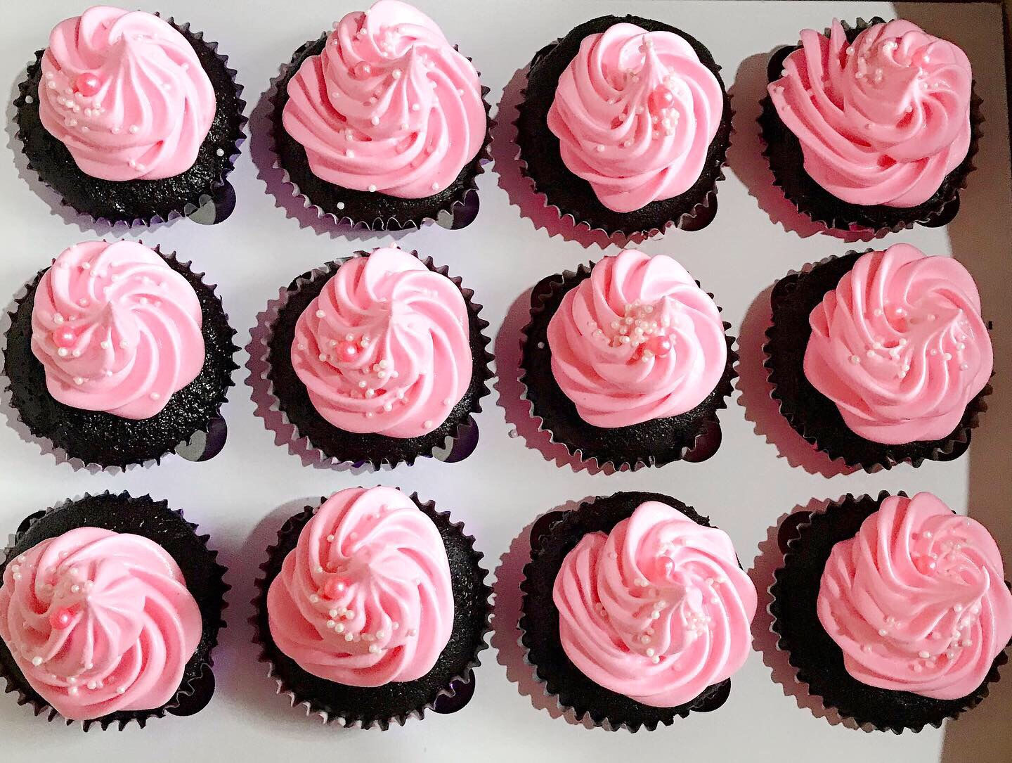 Chocolate Cupcake w/ Pink Soft Icing (2oz./12pcs.)