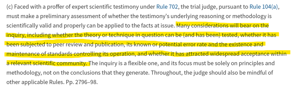 SCRE 702: Daubert/Council Hearing
