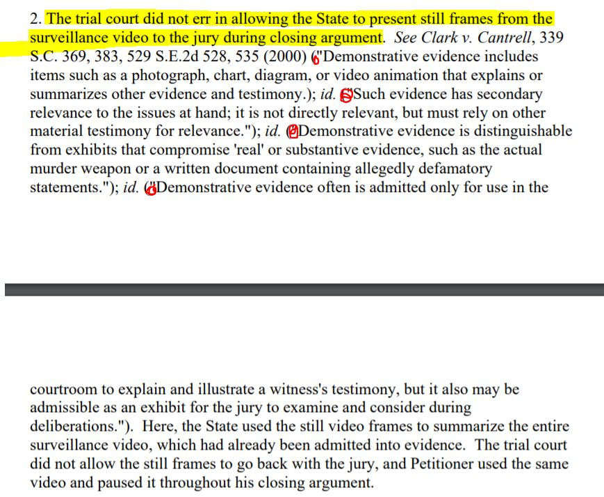 How to Introduce Still Frames of Surveillance (Demonstrative Evidence)