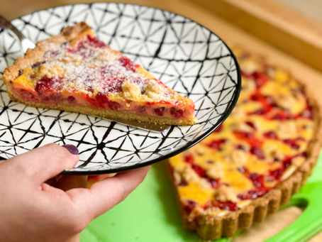 Französische Johannisbeer-Vanille-Tarte