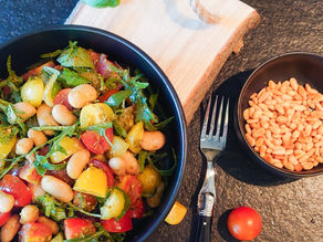 bunter Tomatensalat mit Bohnen