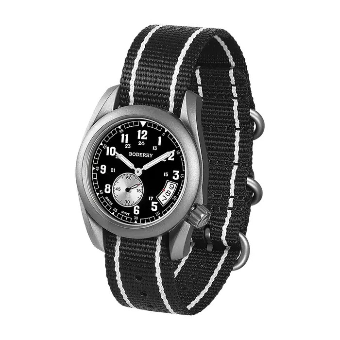 Miniatura: VOYAGER 38 - 100M Waterproof Titanium Field Watch | Black
