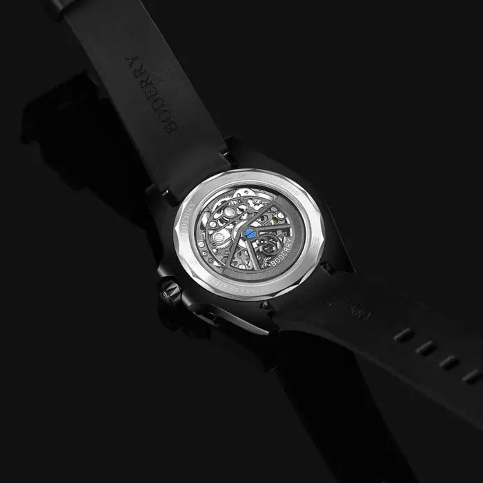 Miniatura: URBAN SKELETON(BLACK CASE)- 3-Hand Hi-beat(28,800 bph) with 72 hrs Power-reserve