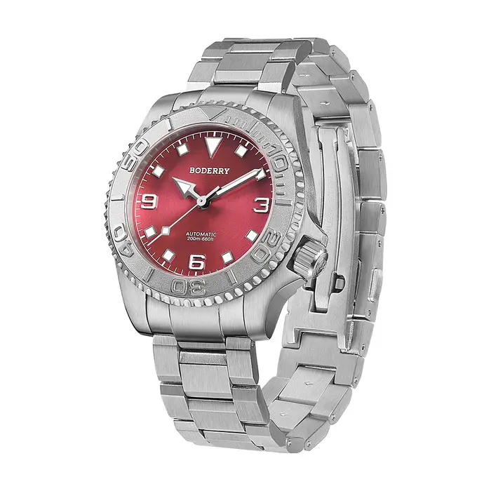 Miniatura: ADMIRAL 3-Hand No-Date - 200M Waterproof Titanium Automatic Diver Watch | Coral