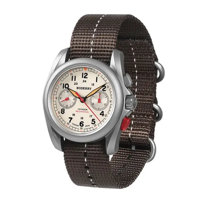 Miniatura: VOYAGER Chronograph - Titanium Mechanical Field Watch, 100M Water Resistant | Cr