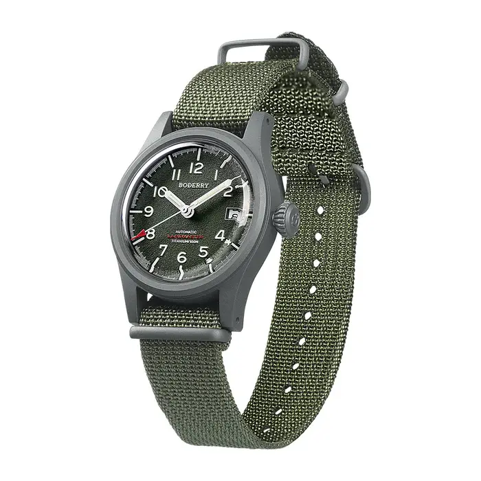 Miniatura: LANDMASTER - 100M Waterproof Titanium Automatic Field Watch | Green
